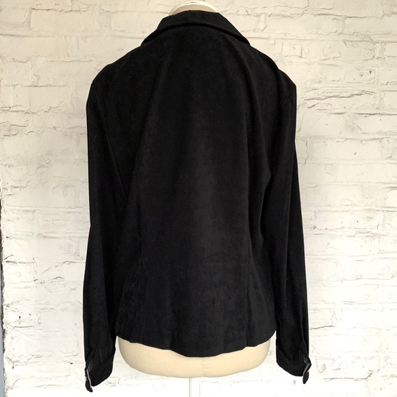 Vintage 90s jacket black lightweight size 10 petite - Picture 4 of 7